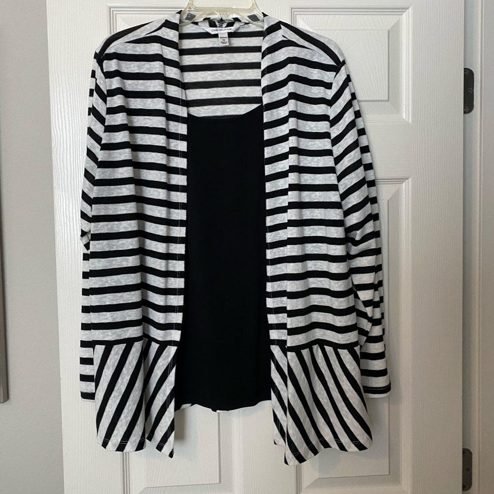 Adorable cardigan with attached tank size 1X